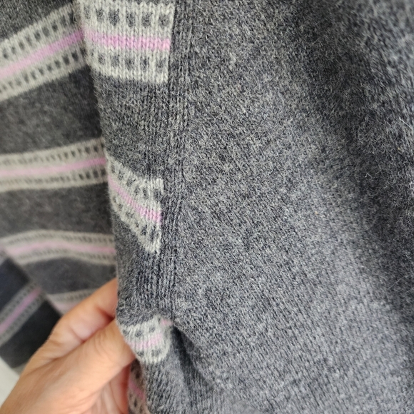 Luca NOBILI FIRENZE Gray and Pink Striped Men's Sweater - Picture 5 of 8